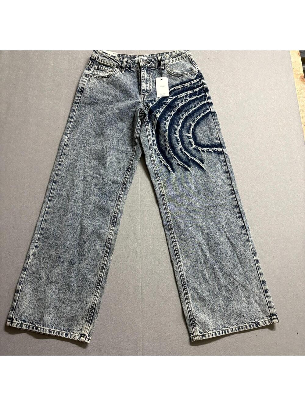 Forever 21 Baggy Jeans Mens 27x30 NWT Wide Leg Skater Y2K Light Wash fits 28x30